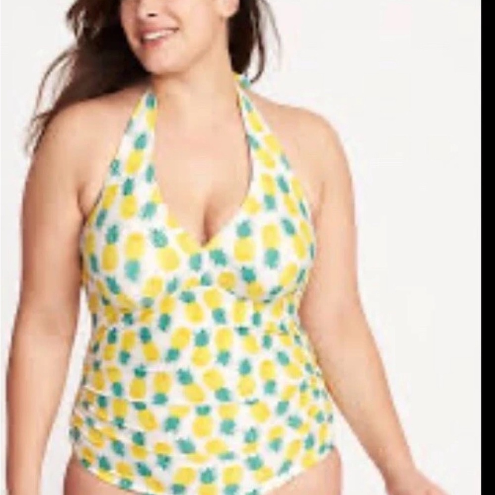 NWT Old Navy Pineapple Print Halter Swimsuit